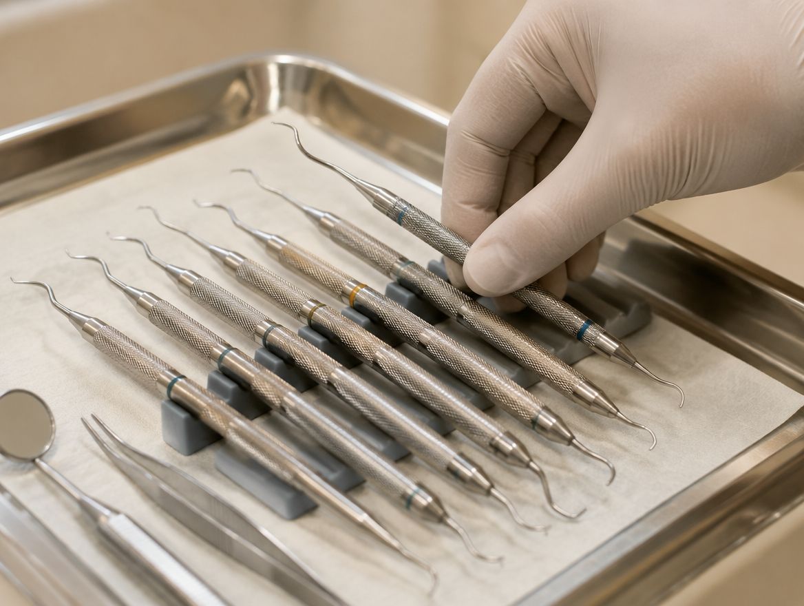 Curette kiezen van de tray
